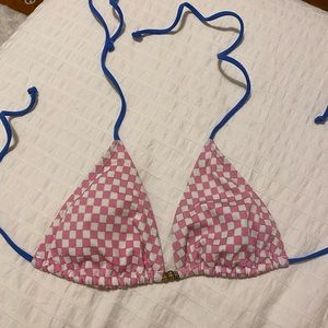 pink & white // CHECKERED bikini